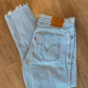 Levi’s Wedgie denim jeans, light wash